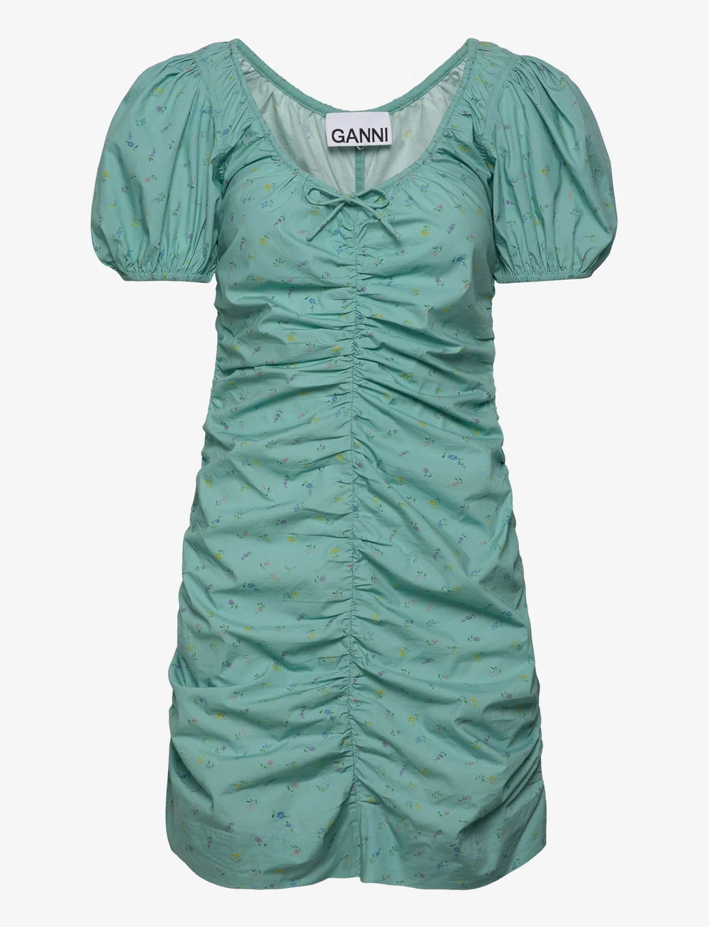 Ganni printed poplin sales kjole