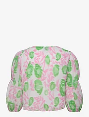 Ganni - Pleated Georgette - blouses korte mouwen - pink tulle - 1