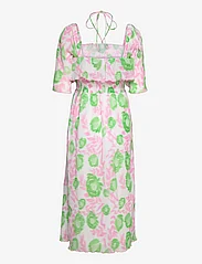 Ganni - Pleated Georgette - midi kjoler - pink tulle - 1
