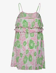 Ganni - Pleated Georgette - korta klänningar - pink tulle - 1