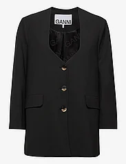 Ganni - Drapey Melange - odzież imprezowa w cenach outletowych - black - 0
