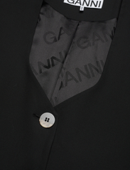 Ganni - Drapey Melange - festkläder till outletpriser - black - 2