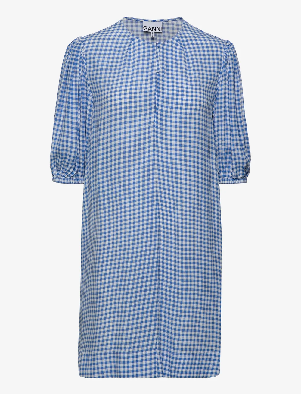 Ganni Printed Crepe Short Dresses Boozt