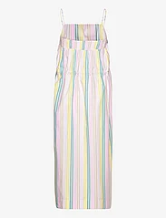 Ganni - Stripe Cotton - sommarklänningar - multicolour - 1