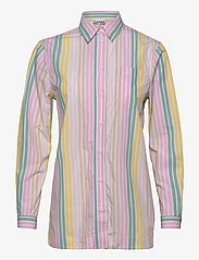 Ganni - Stripe Cotton - långärmade skjortor - multicolour - 0