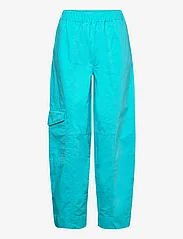 Ganni - Washed Cotton Canvas - spodnie cargo - blue curacao - 0