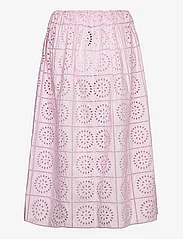 Ganni - Broderie Anglaise - midi-röcke - pink tulle - 1