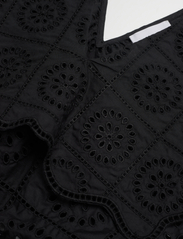 Ganni - Broderie Anglaise - sleeveless blouses - black - 2