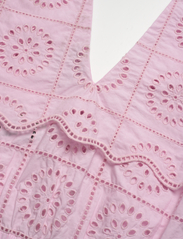 Ganni - Broderie Anglaise - bluzki bez rękawów - pink tulle - 2