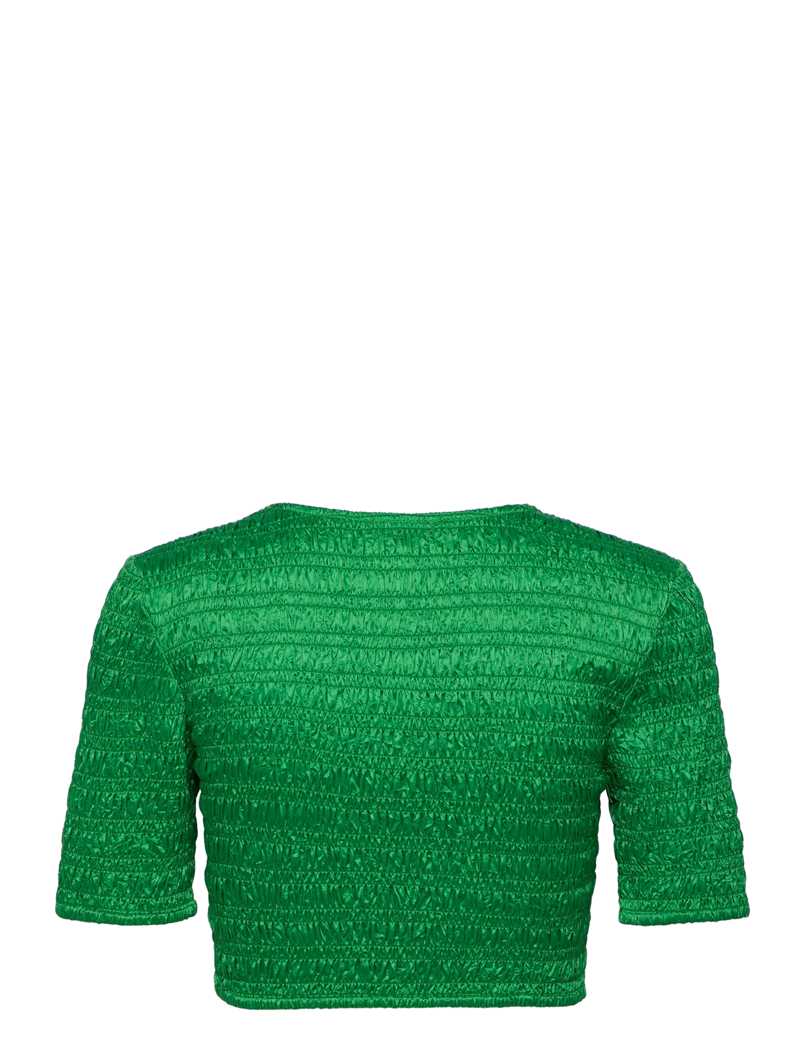 Ganni - Crinkled Satin - t-shirty & zopy - bright green - 1