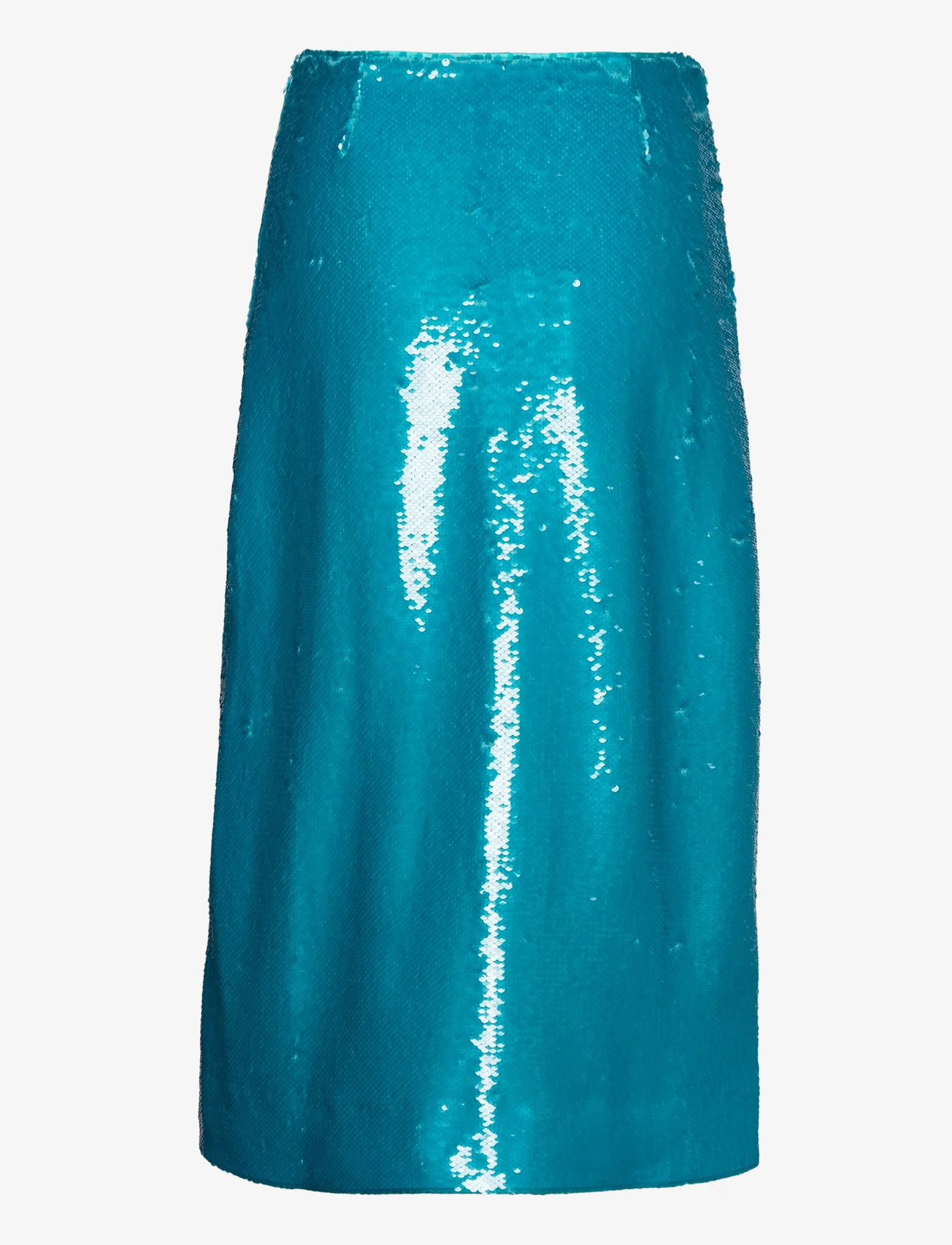 Ganni - Sequins - midi skirts - blue curacao - 1