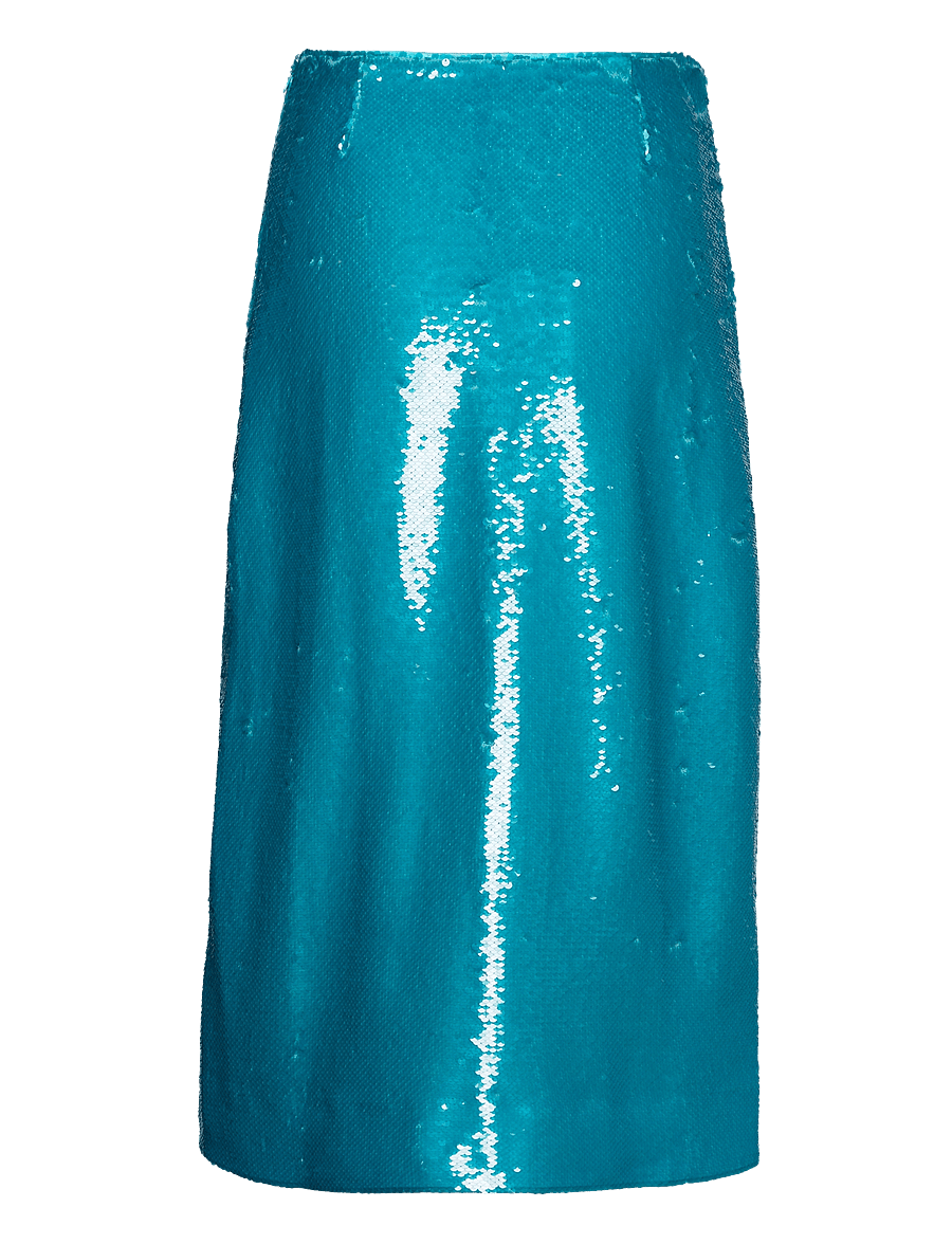 Ganni - Sequins - pailletten-röcke - blue curacao - 1