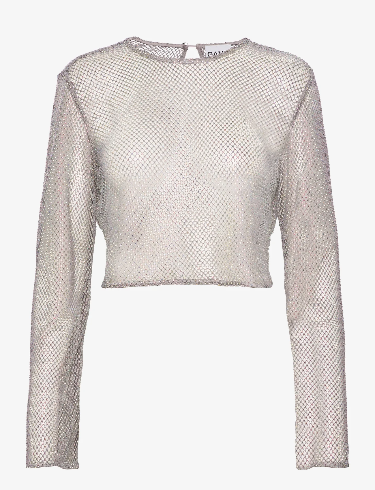 Ganni - Embellished Mesh - silver - 0