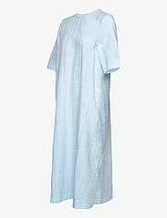 Ganni - Seersucker Check Maxi Dress - maxi kjoler - ice water - 3