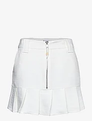 Ganni - Slub Linen Mini Skirt - korte nederdele - egret - 0
