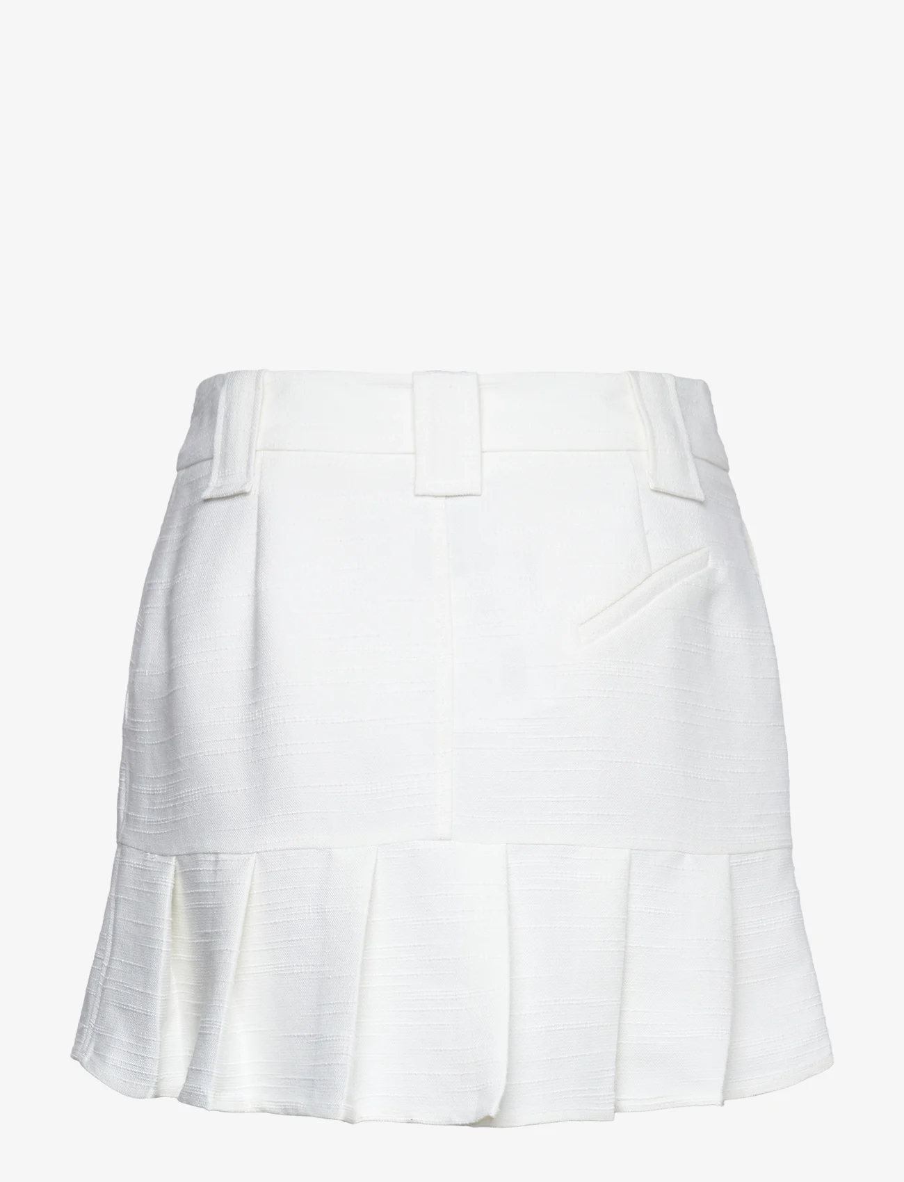 Ganni - Slub Linen Mini Skirt - korte skjørt - egret - 1