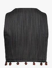 Ganni - Drapey Stripe Suiting Waistcoat - festtøj til outletpriser - black - 1