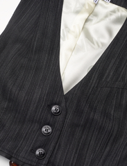Ganni - Drapey Stripe Suiting Waistcoat - feestelijke kleding voor outlet-prijzen - black - 2