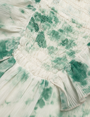 Ganni - Pleated Georgette Ruffle Mini Dress - zomerjurken - egret - 2