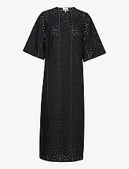 Ganni - Broderie Anglaise T-shirt Dress - maxi dresses - black - 0