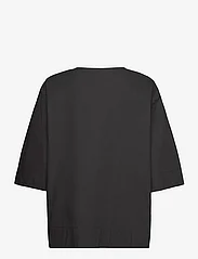 Ganni - Cotton Poplin Blouse - blouses korte mouwen - black - 1