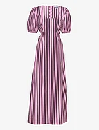 Stripe Cotton Cutout Dress - BONBON