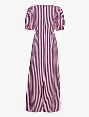Ganni - Stripe Cotton Cutout Dress - midi-kleider - bonbon - 1