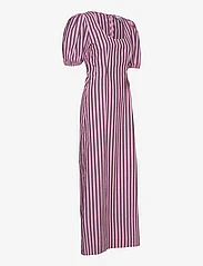 Ganni - Stripe Cotton Cutout Dress - paitamekot - bonbon - 3