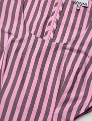 Ganni - Stripe Cotton Cutout Dress - shirt dresses - bonbon - 4