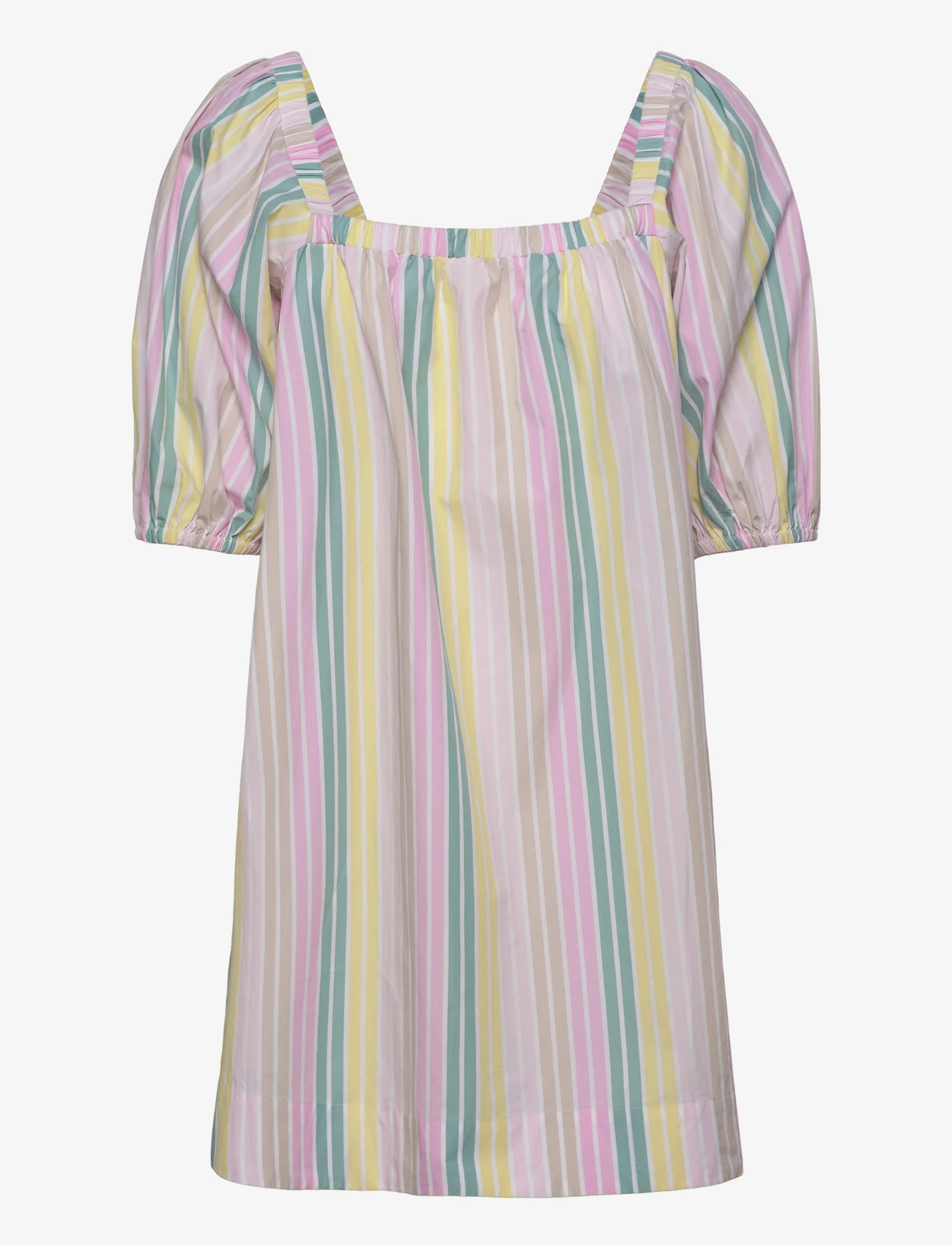 Ganni - Stripe Cotton - summer dresses - multicolour - 0