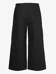 Ganni - Cotton Suiting Cropped Wide Pants - culottes-housut - black - 1