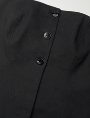 Ganni - Cotton Suiting Sleeveless Top - hihattomat topit - black - 2