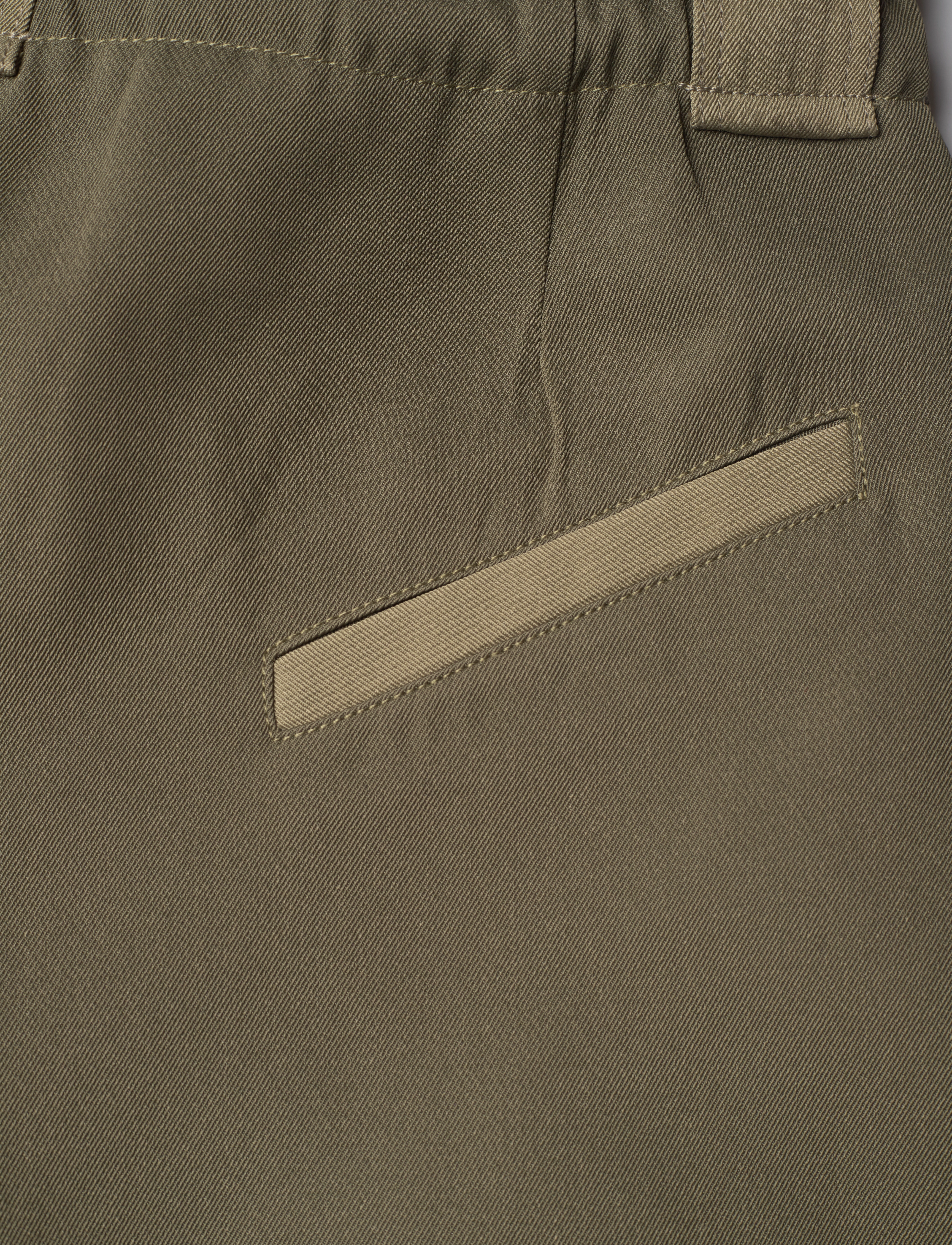 Ganni - Heavy Twill Wide Shorts - bermuda püksid - kalamata - 4
