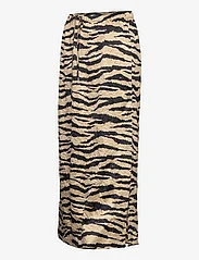 Ganni - Crinkled Satin Elasticated Midi Skirt - midi kjolar - pale khaki - 2
