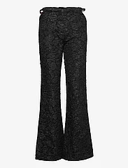 Ganni - Stretch Jacquard Flared Pants - plus size & curvy - black - 0