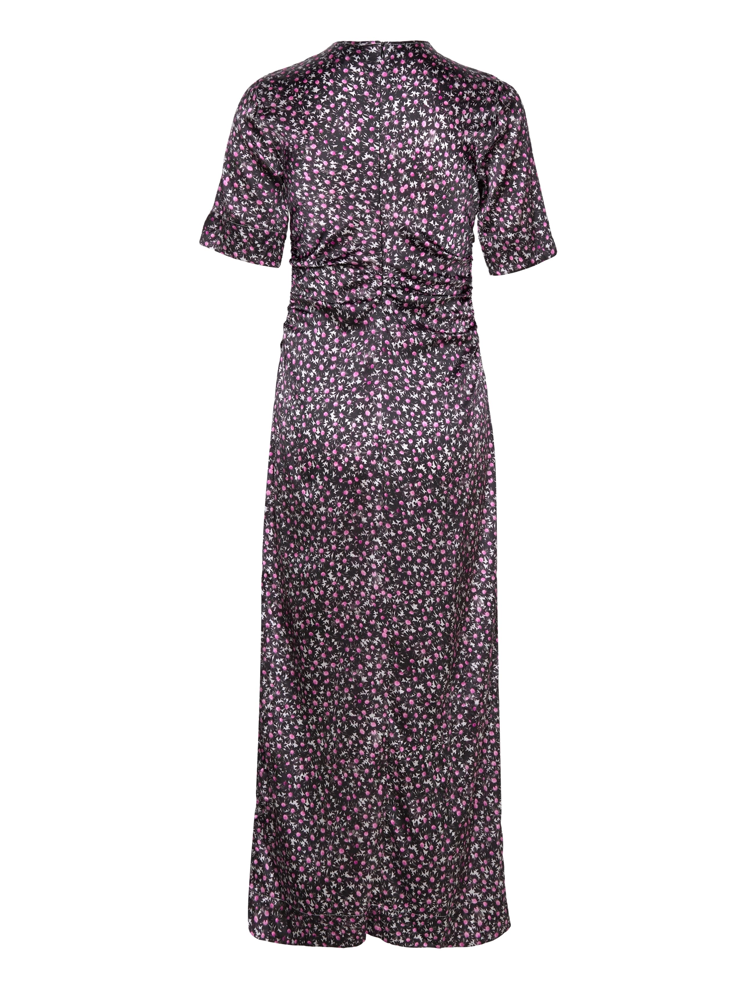 Ganni - Silk Stretch Satin Maxi Dress - maxi kjoler - black - 1