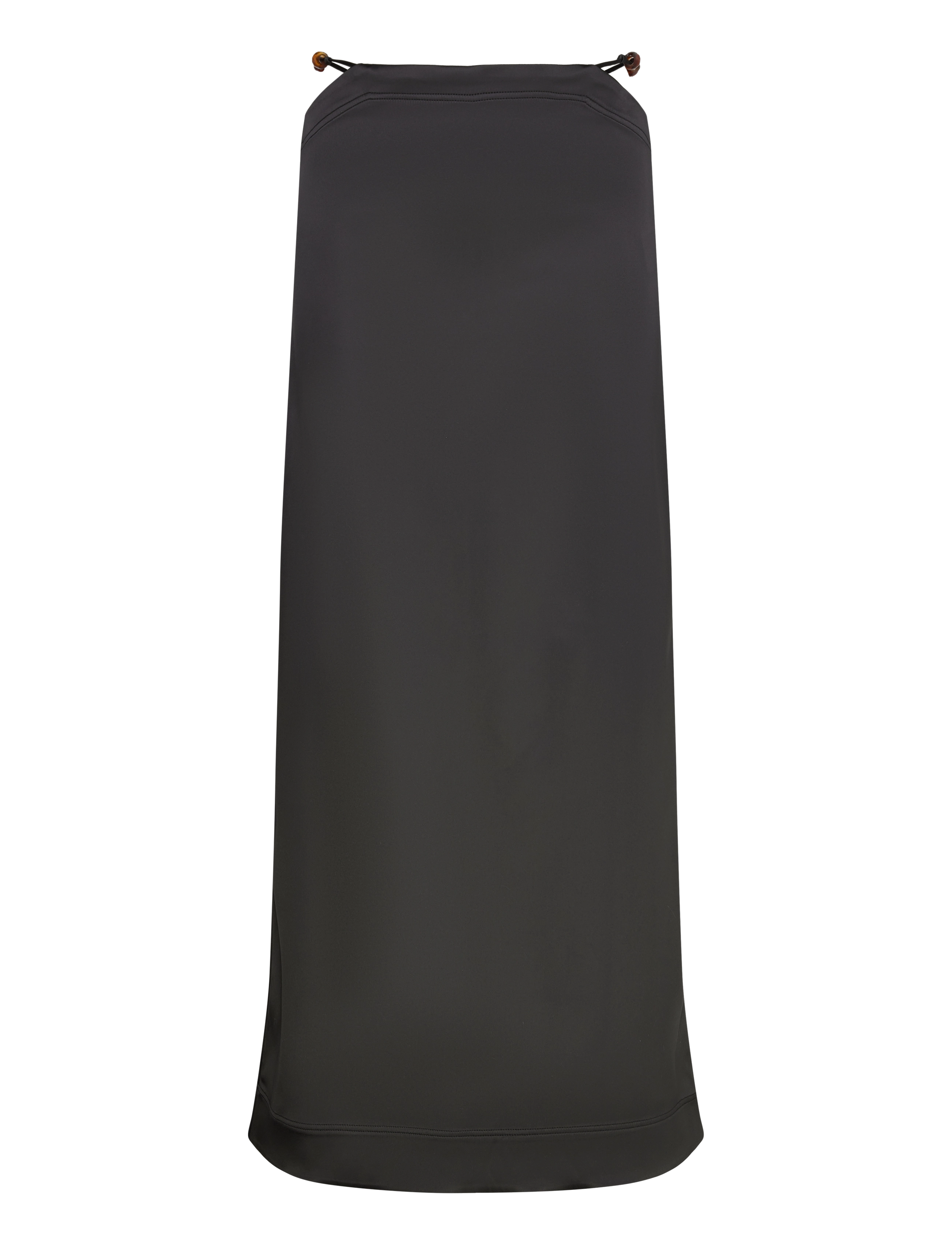 GANNI Double Satin Maxi Rock Schwarz - 38 - Damen