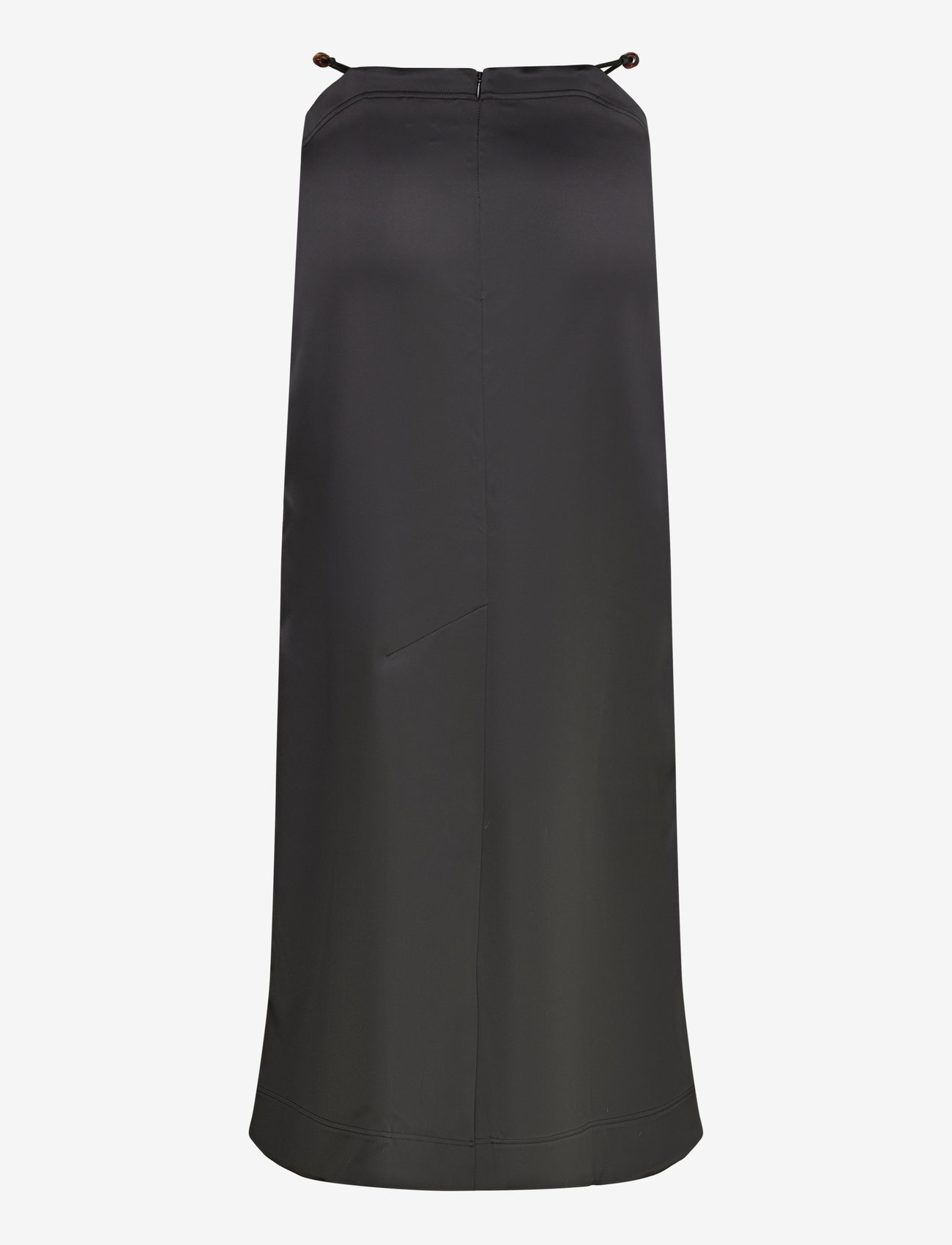 Ganni - Double Satin Maxi Skirt - satinnederdele - black - 1