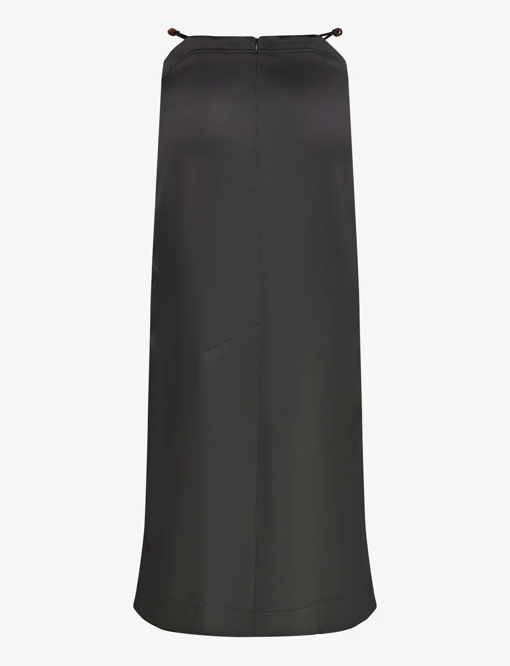 Ganni - Double Satin Maxi Skirt - satinnederdele - black - 1