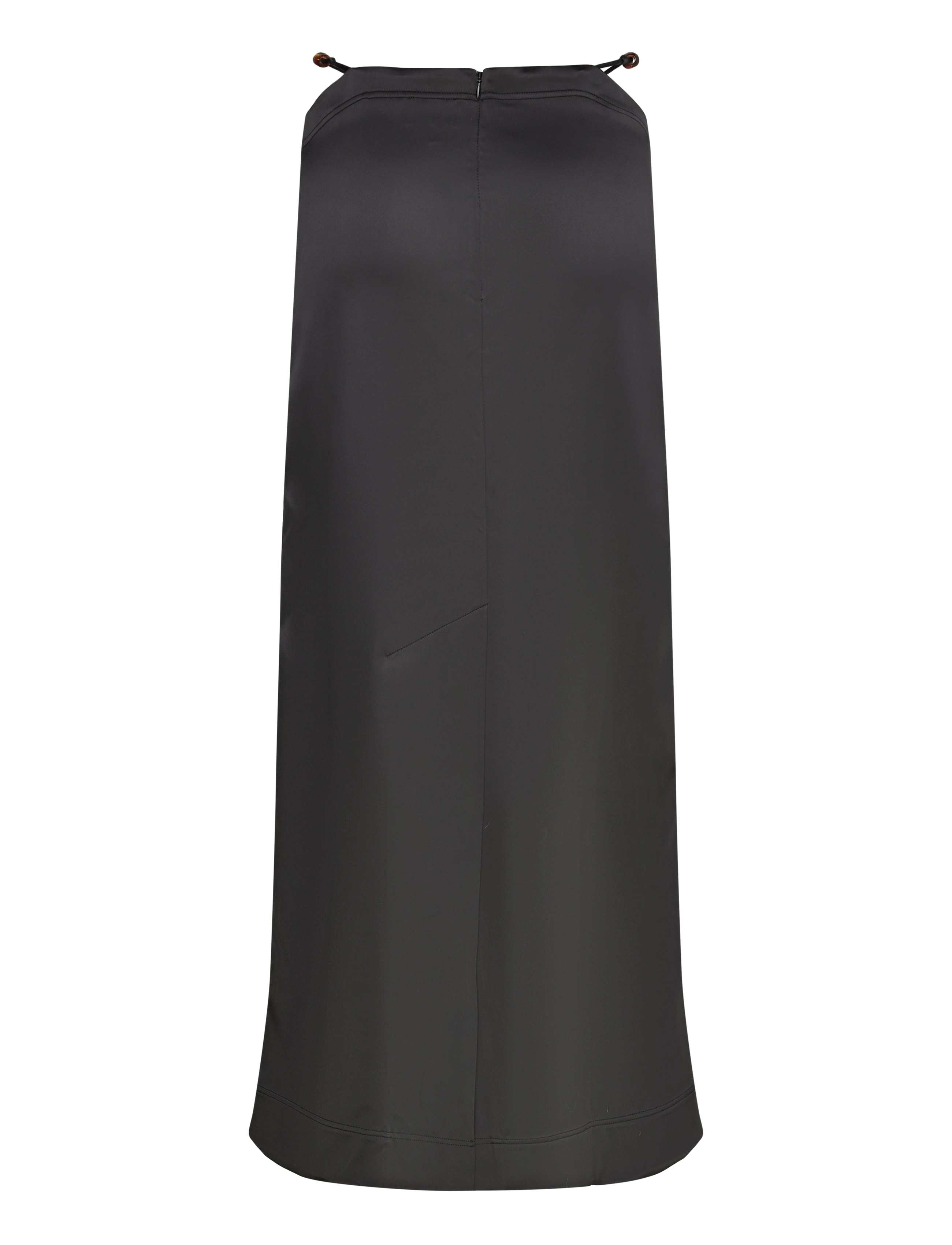 Ganni - Double Satin Maxi Skirt - satinnederdele - black - 1