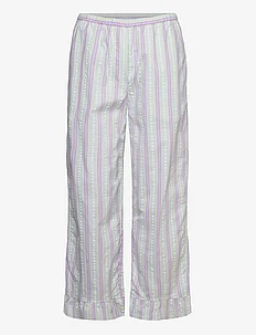 Stripe Seersucker Elasticated Mid Waist Pants, Ganni
