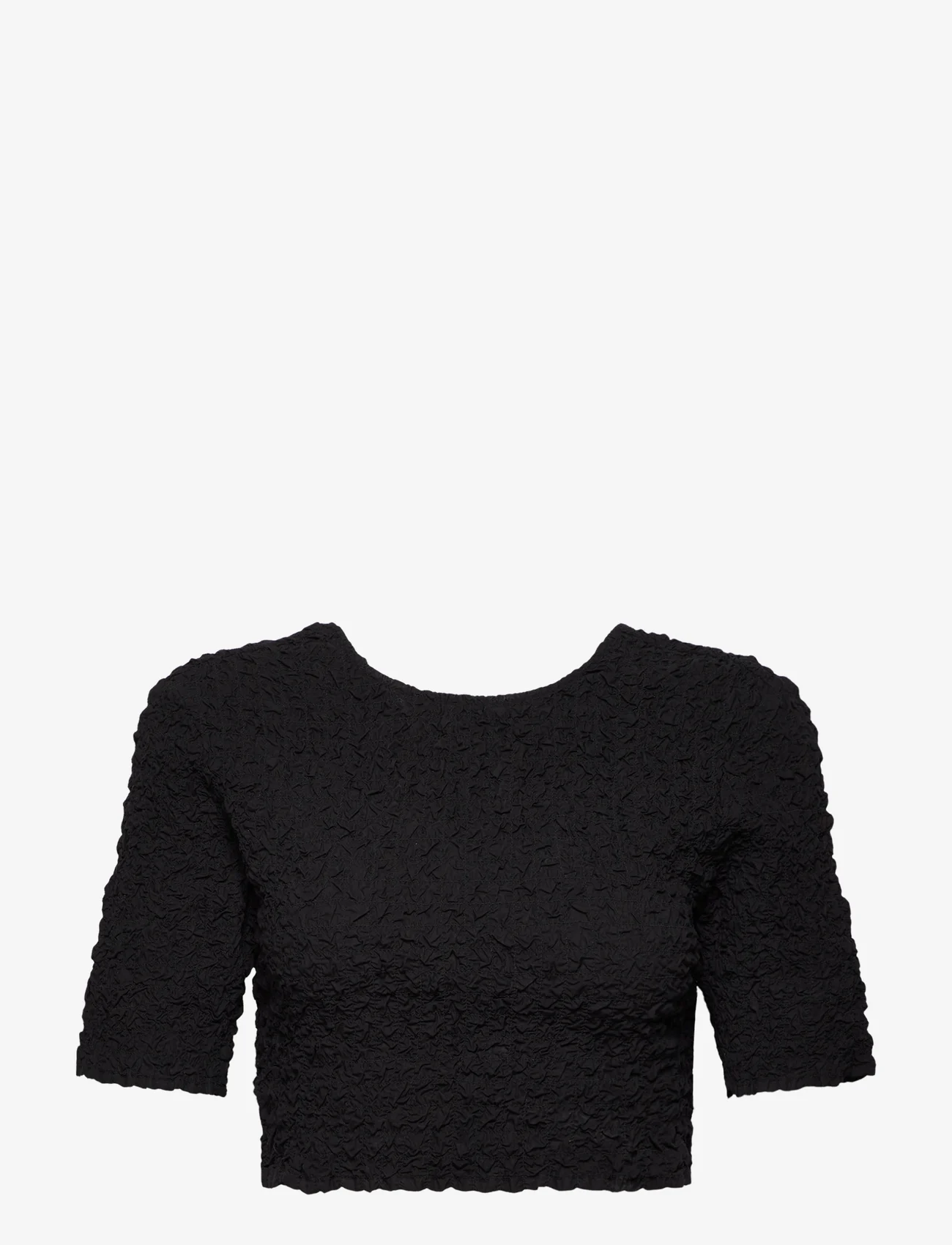 Ganni - Cotton Poplin - t-shirt & tops - black - 0