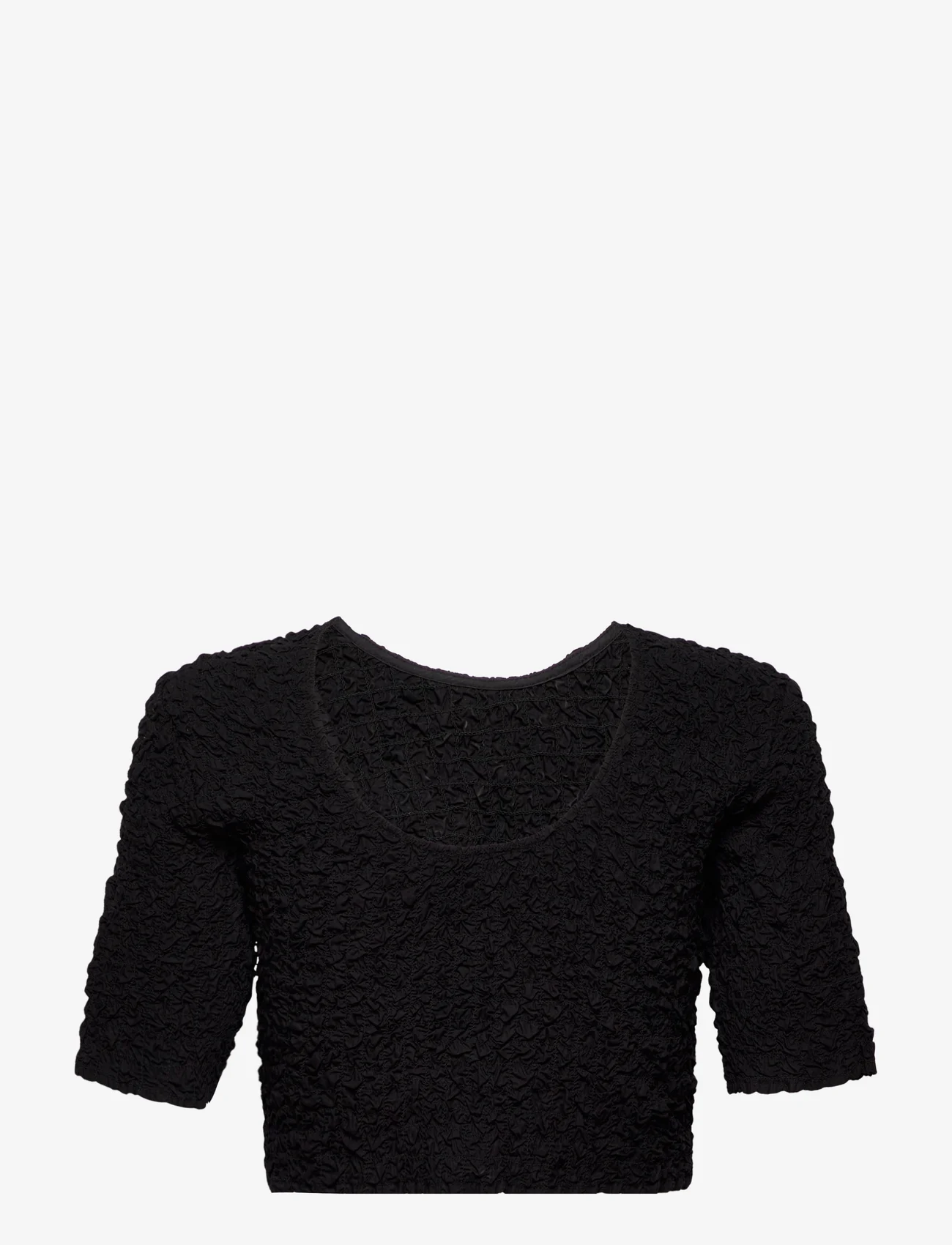 Ganni - Cotton Poplin - t-shirt & tops - black - 1