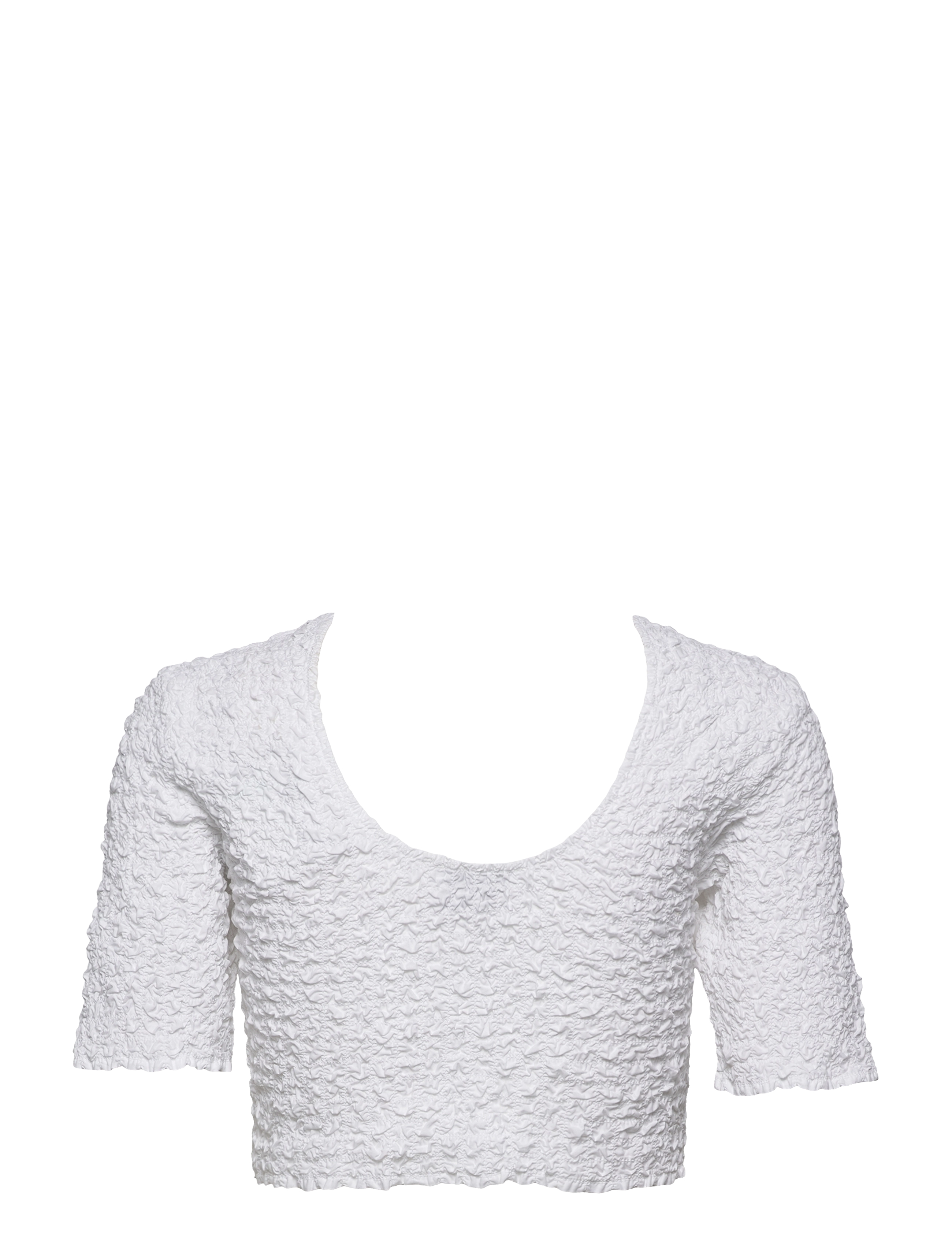 Ganni - Cotton Poplin - crop tops - bright white - 1