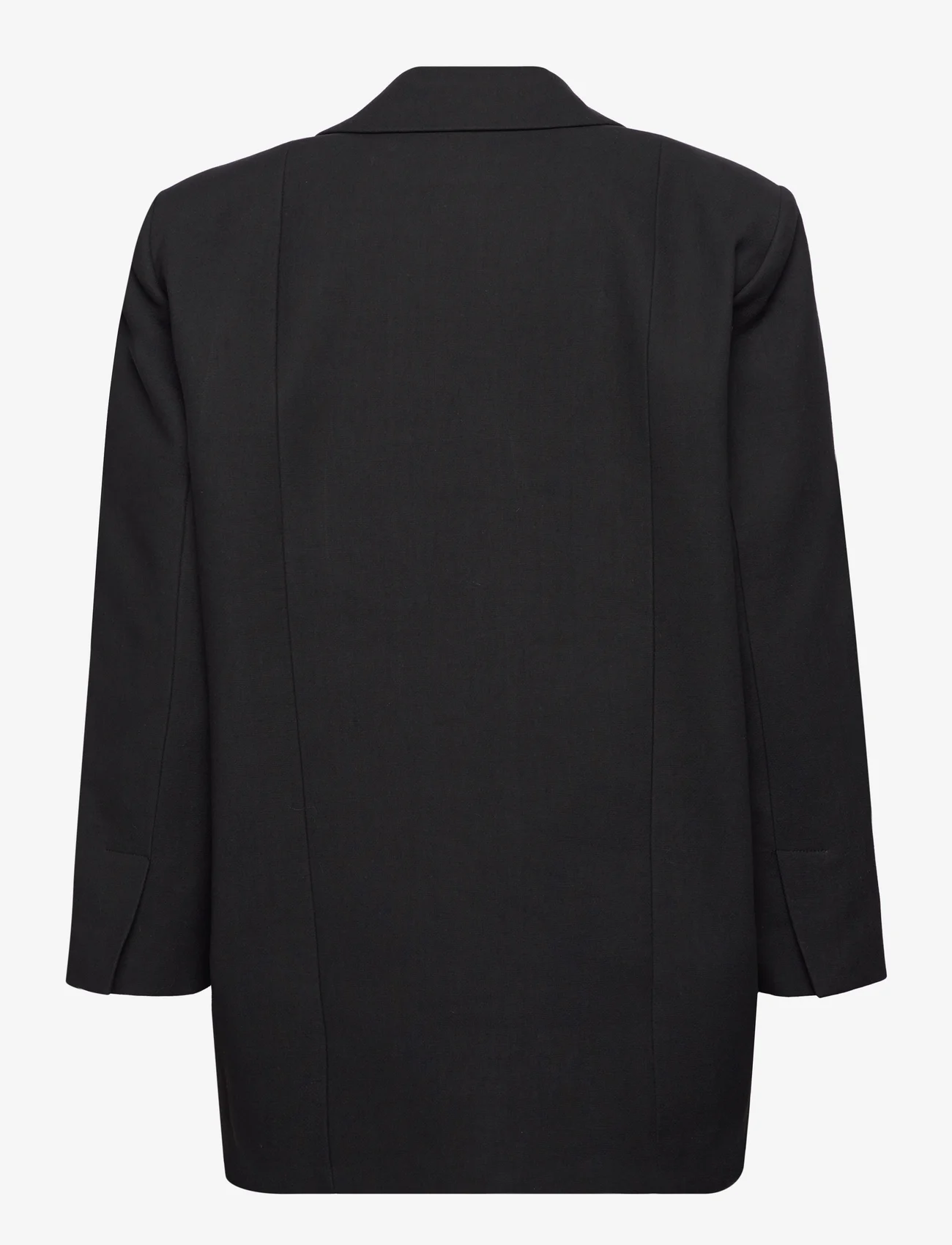 Ganni - Cotton Suiting Oversized Blazer - juhlamuotia outlet-hintaan - black - 1