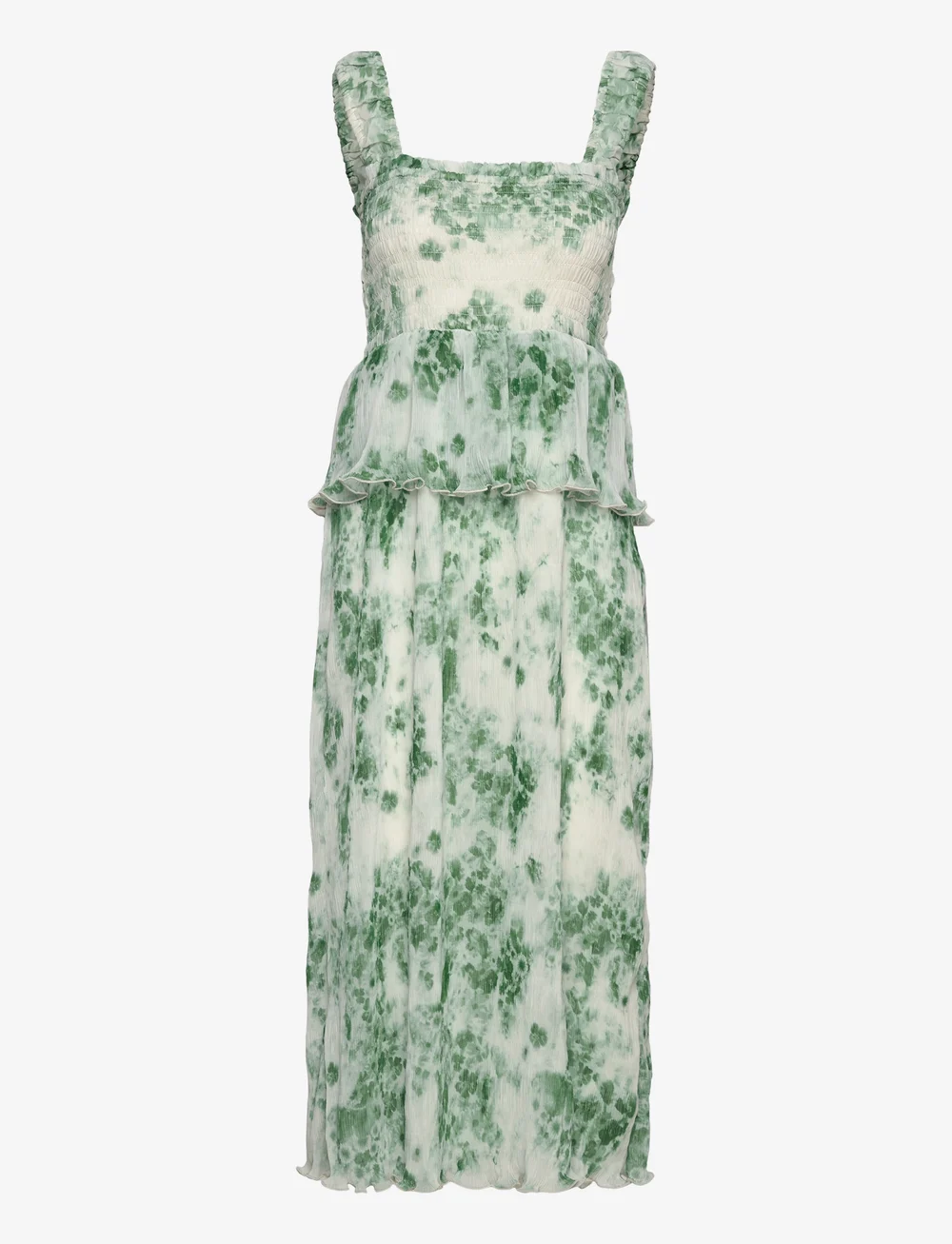 Ganni pleated georgette sales dress