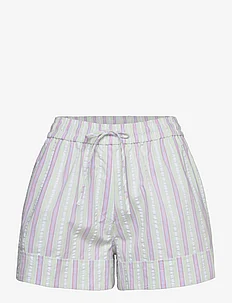 Stripe Seersucker Elasticated Shorts, Ganni