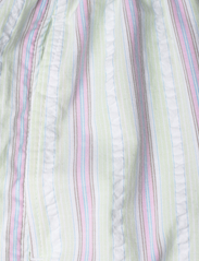 Ganni - Stripe Seersucker Elasticated Shorts - rennot shortsit - mauve chalk - 2