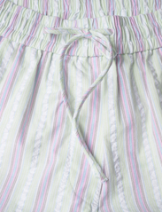 Ganni - Stripe Seersucker Elasticated Shorts - rennot shortsit - mauve chalk - 3