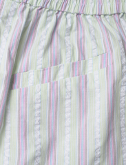 Ganni - Stripe Seersucker Elasticated Shorts - casual korte broeken - mauve chalk - 4